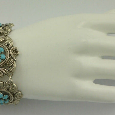 Vintage Damenarmband mit Türkis / Metall ca. 18 cm