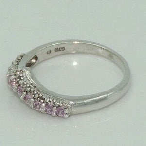 Vintage Damen Ring mit Amethyst / 925er Silber - 59 18,8 mm Ø