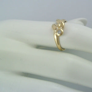 Vintage Damen Ring - Gelbgold 585er 14 Karat - mit „Brillant“ 56 17,8 mm Ø *