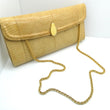 Laden Sie das Bild in den Galerie-Viewer, Vintage Cesare Piccini echte Schlangenleder Handtasche Schulterkette Vergoldet
