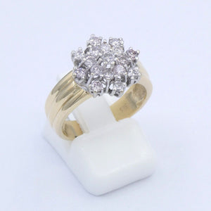 Damenring 585er 14 Karat mit Diamanten ca. 0.85 ct. / 55 17,5 mm Ø