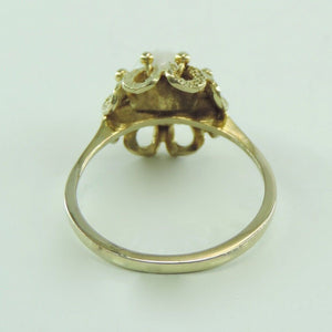 Vintage Damen Ring 333er 8 Karat Gelbgold mit Perle 57 18,1 mm Ø *