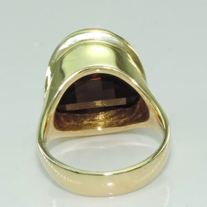 Damen Ring 750er Gold mit Rauchquarz & Brillianten ca. 0.30 ct - 58 18,4 mm Ø *