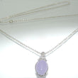 Laden Sie das Bild in den Galerie-Viewer, Vintage Damen Kette 835er Silber mit Amethyst Anhänger
