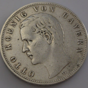 5 MARK OTTO KÖNIG 1900 D VON BAYERN MÜNZE SILBER