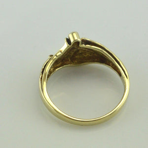 Vintage Damenring mit ca. 0.02 ct.Diamant / 375er 9 Karat Gold - 55 17,5 mm Ø *