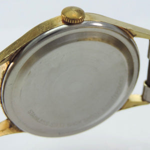 Vintage DIEHL compact Handaufzug - Herrenarmbanduhr - Edelstahl vergoldet